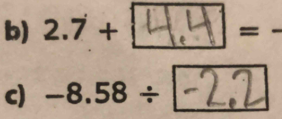 2.7+
|=-
c) -8.58/