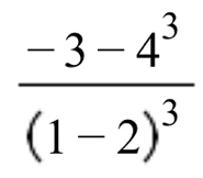 frac -3-4^3(1-2)^3