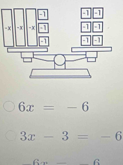 6x=-6
3x-3=-6
6m