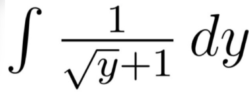 ∈t  1/sqrt(y)+1 dy