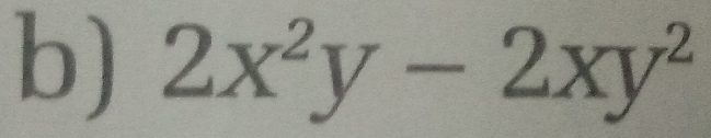 2x^2y-2xy^2