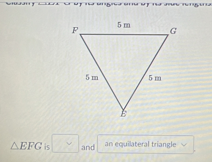 △ EFG is and an equilateral triangle