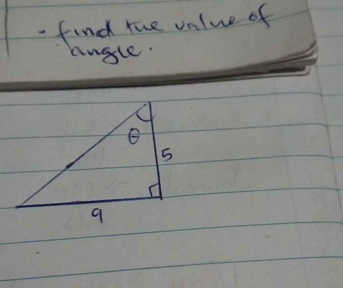 find the value of 
angle.