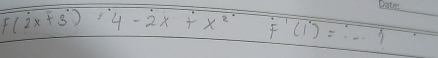 F(2x+3) · 4-2x+x^2F'(1)=... 9_