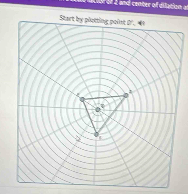 actor of 2 and center of dilation at