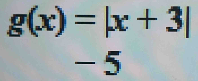 g(x)=|x+3|
- 5