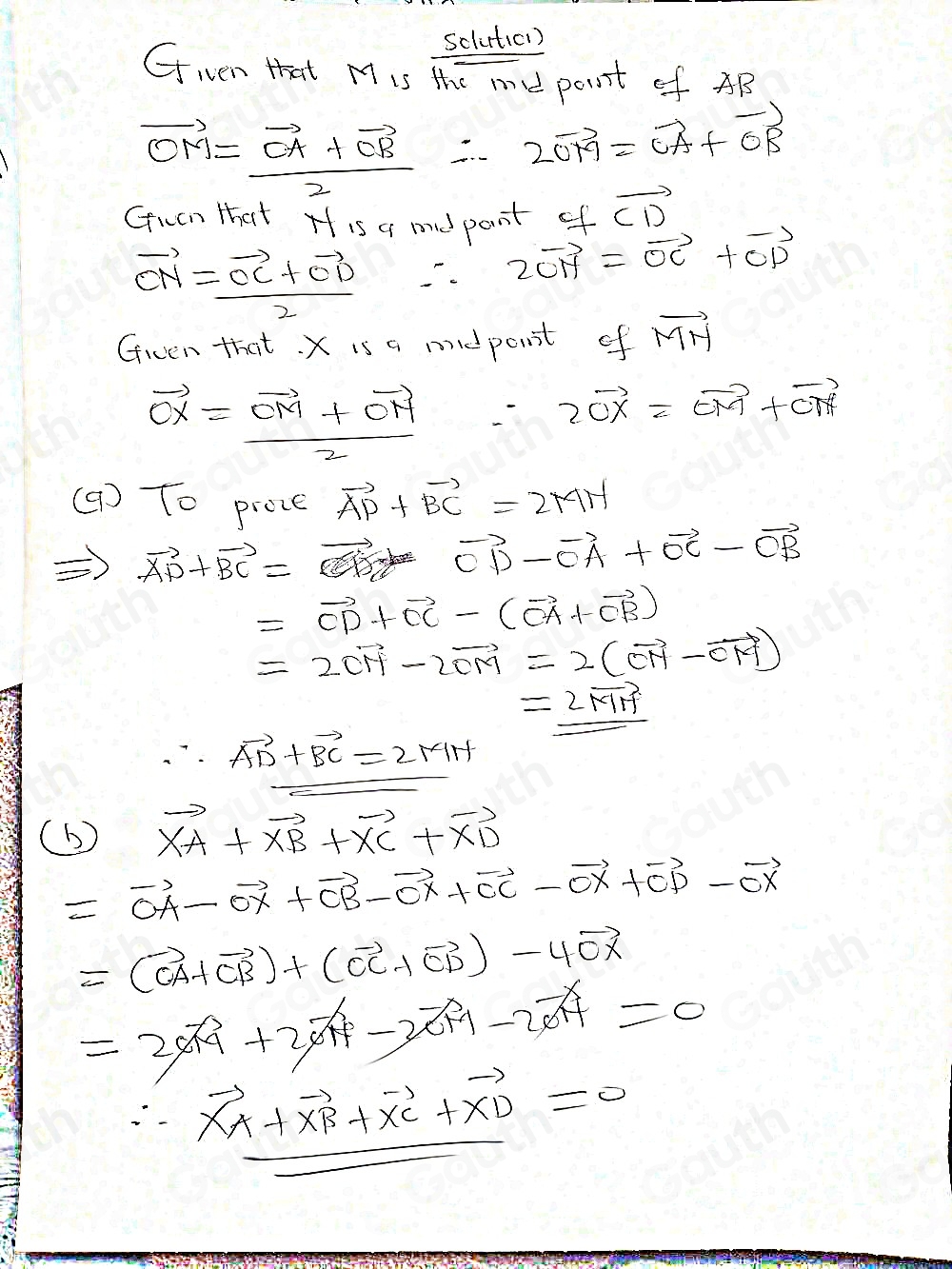 Solved: In quadrilateral ABCD, M and N are midpoints of AB and CD ...
