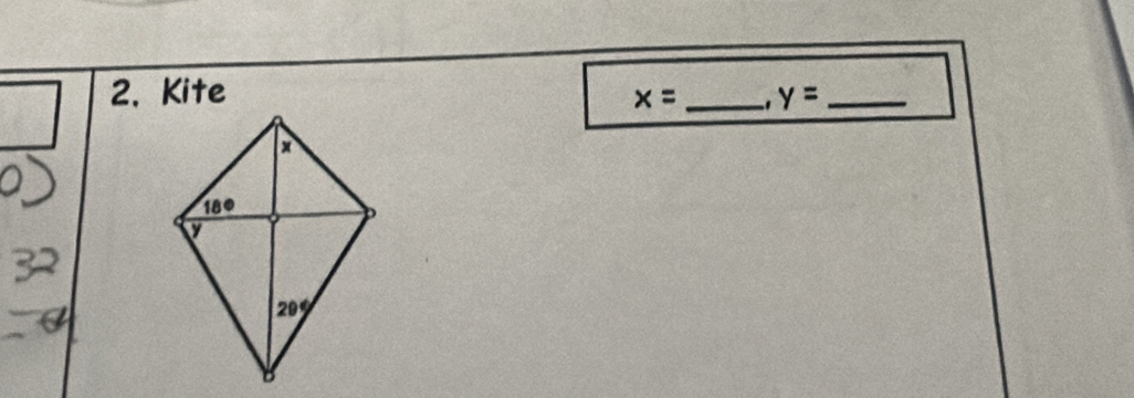 Kite _ y= _
x=