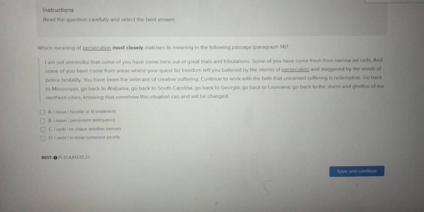 Solved: Instructions Read the question carefully and select the best ...