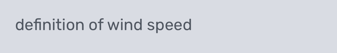 definition of wind speed