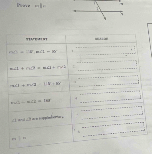 Prove mparallel n