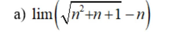 limlimits (sqrt(n^2+n+1)-n)