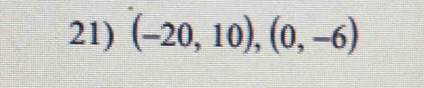 (-20,10),(0,-6)