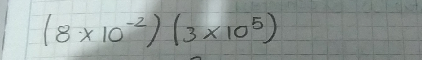 (8* 10^(-2))(3* 10^5)