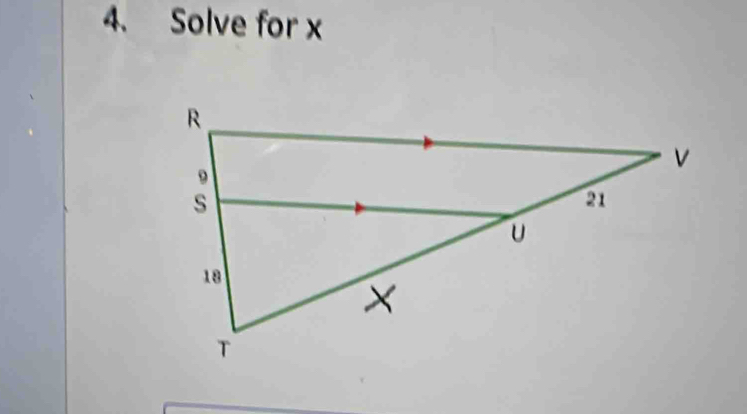 Solve for x