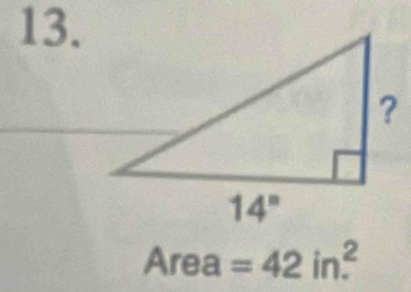 Area =42in.^2