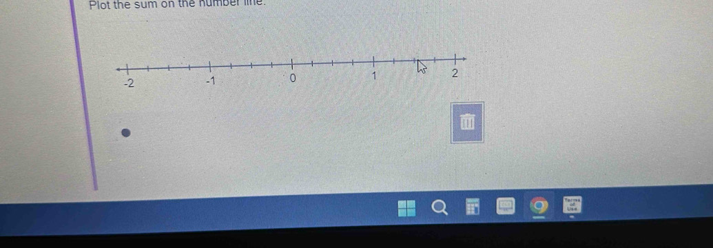 Plot the sum on the number lie.