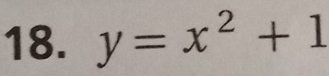 y=x^2+1