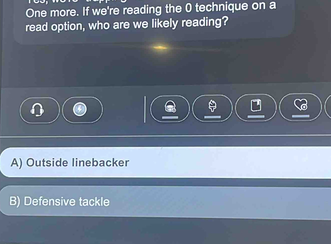 Solved: One more. If we're reading the 0 technique on a read option ...