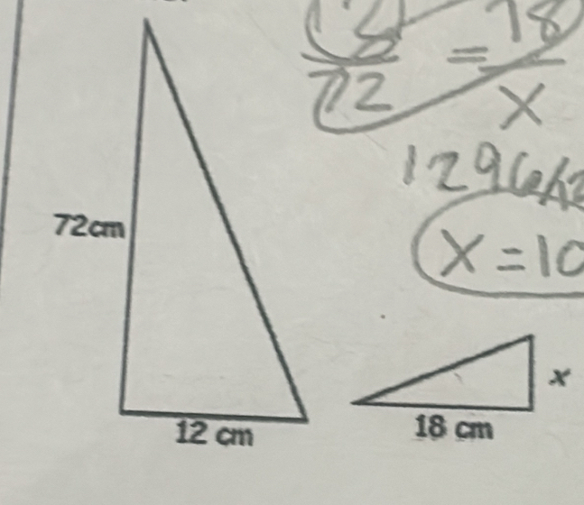  8/72 = 18/x 
129Ch
x=10