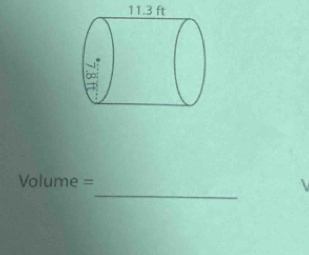 11.3 ft
_
Volume =