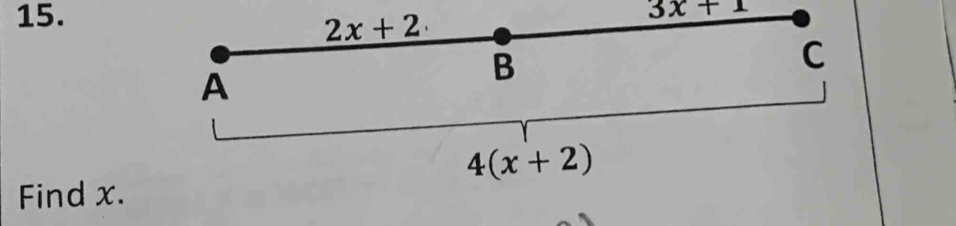 3x+1
Find x.