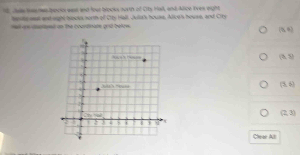 Solved: 1d, Jae sy ree bocks east and four blocks north of City Hall ...