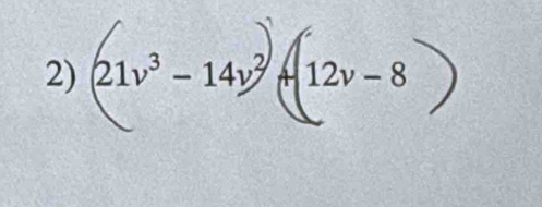 21v³ − 14v² 12v-8