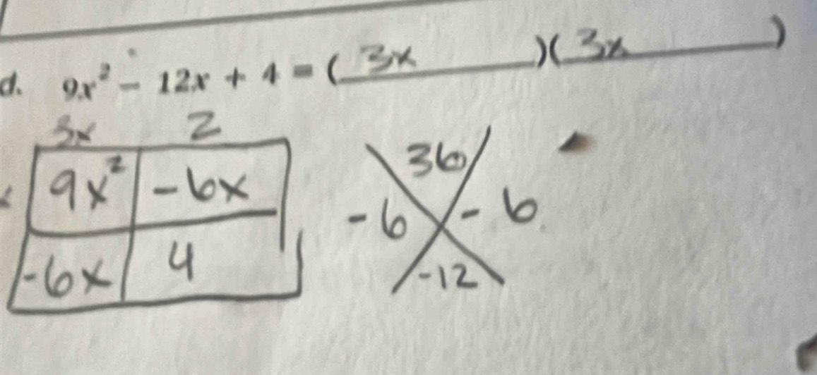 )(_ 
) 
d、 9x^2-12x+4= ( _