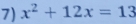 x^2+12x=13