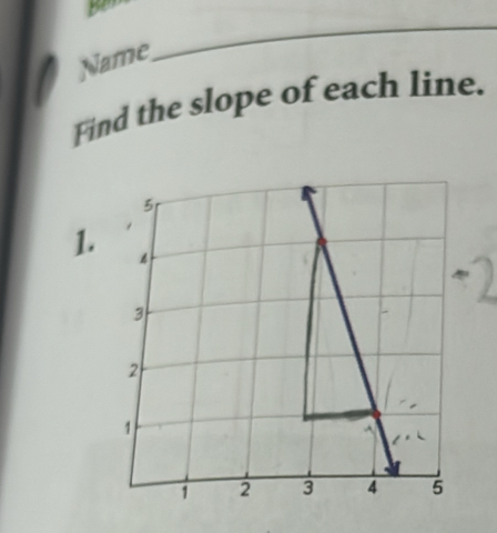 ya 
_ 
Name_ 
Find the slope of each line. 
1.