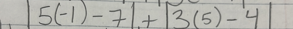 5(-1)-7|+3(5)-4
=frac (100)^2100=frac 1/2^2