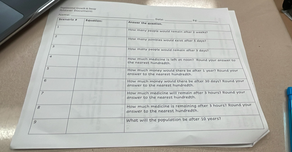 Answer Document Exponential Growth & Decay