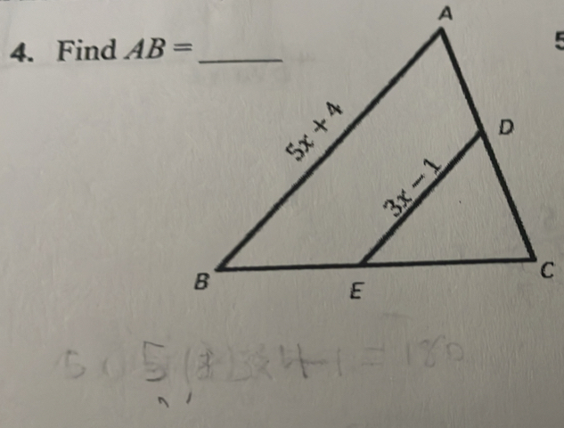 Find AB=