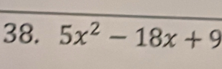 5x^2-18x+9