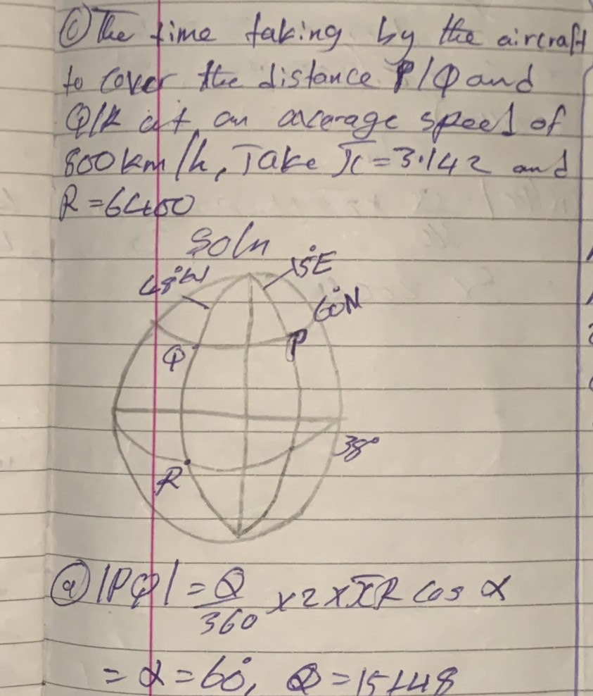 Solved: OTe time faking by te aircralf to cover the distancelep and OlK ...