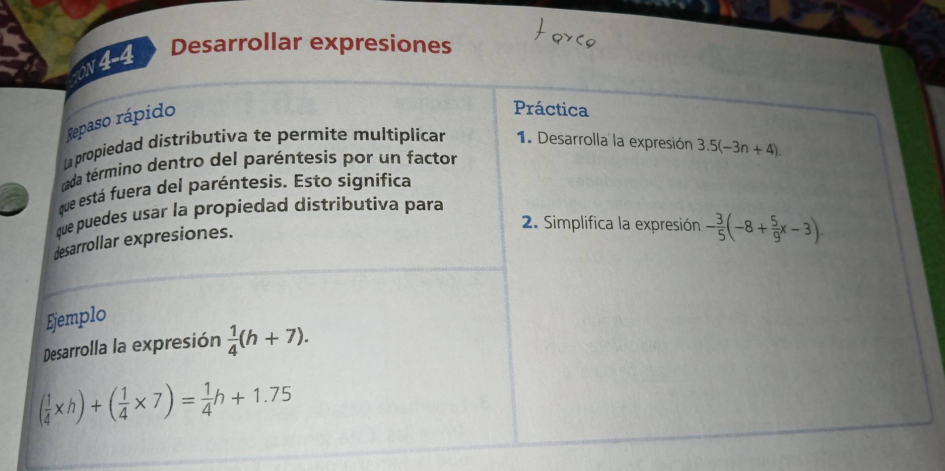 Desarrollar expresiones