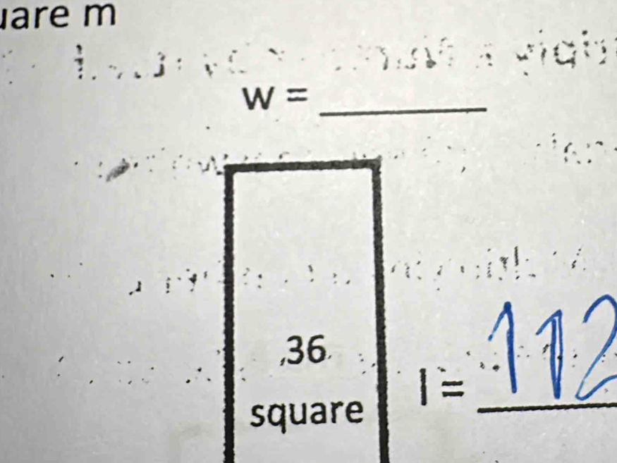 are m

_ W=
, 36
1= _ 
square