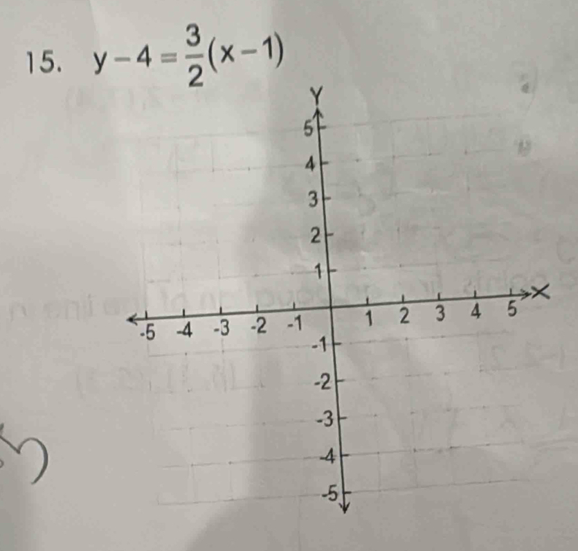 y-4= 3/2 (x-1)