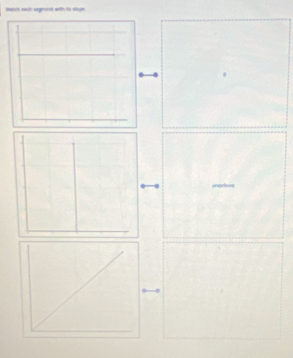 Match each segment with its slope