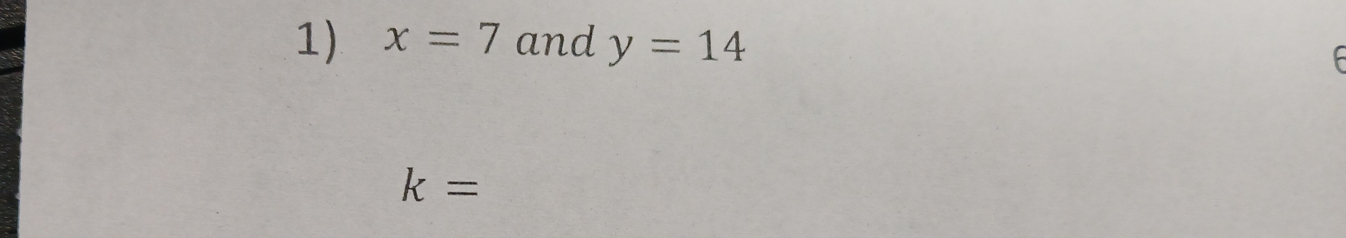 x=7 and y=14
f
k=