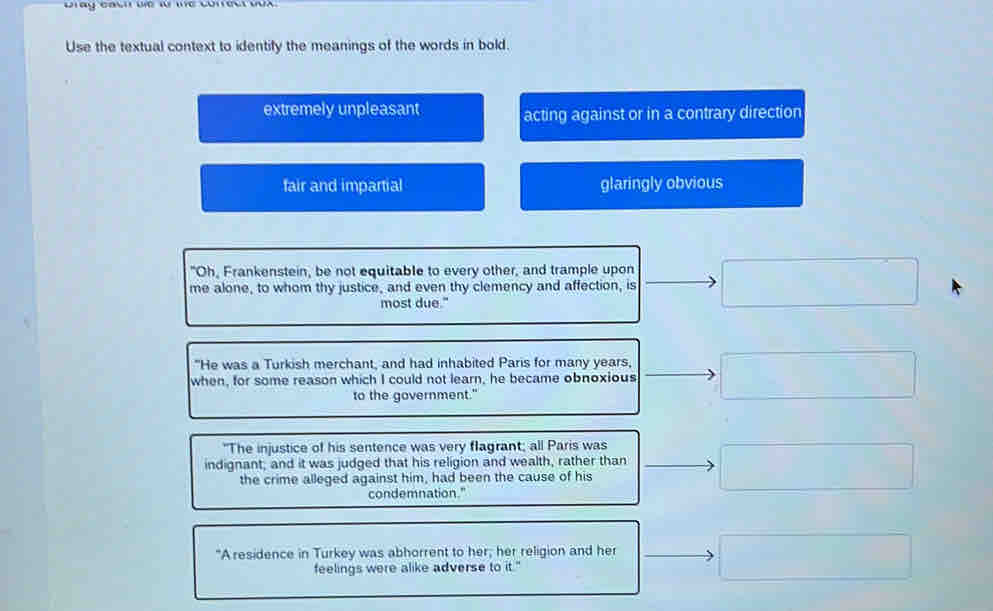 Solved: Use the textual context to identify the meanings of the words ...