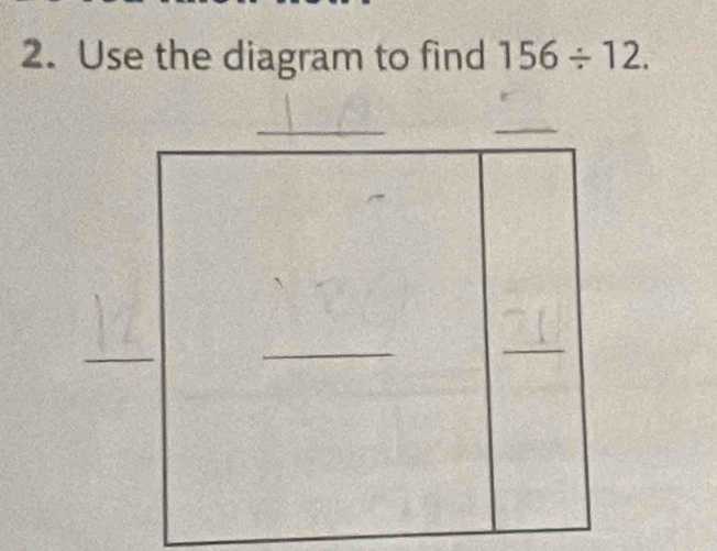 Use the diagram to find 156/ 12. 
_