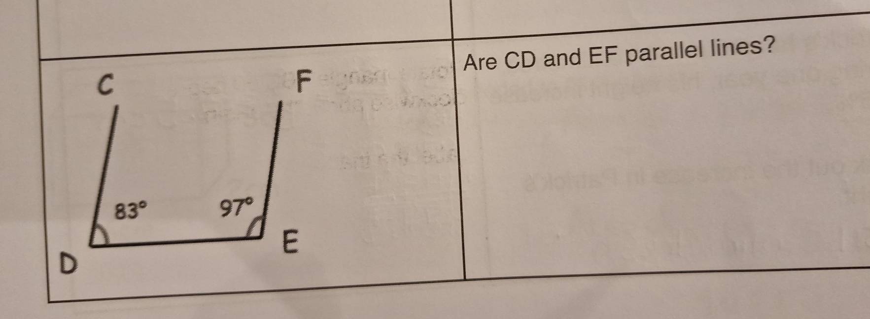 Are CD and EF parallel lines?