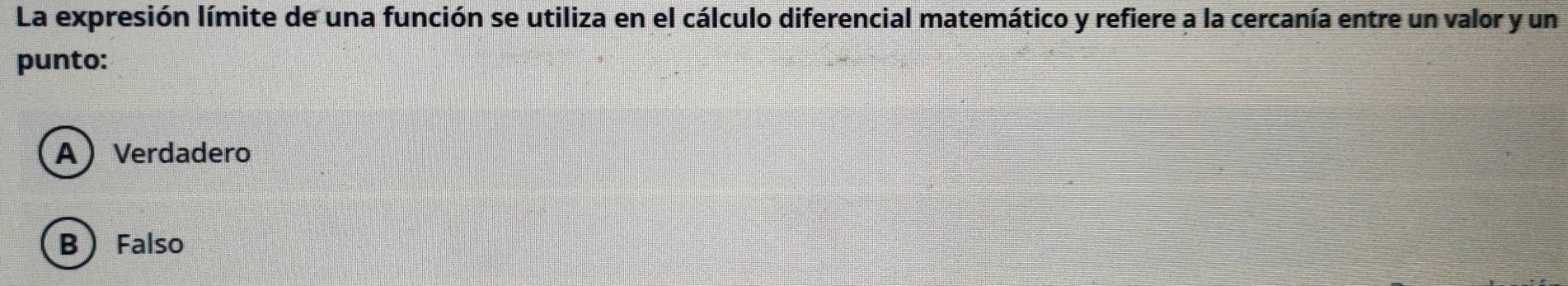 Solved: La expresión límite de una función se utiliza en el cálculo ...