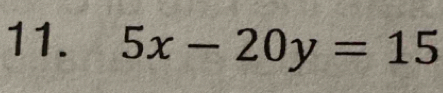 5x-20y=15