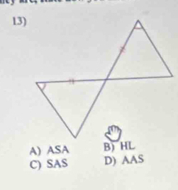 A) ASA
C) SAS D) AAS