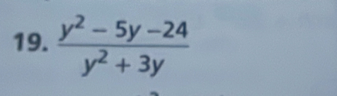  (y^2-5y-24)/y^2+3y 