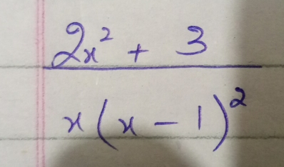 frac2 x^2+3x(x-1)^2