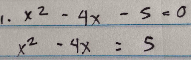 x^2-4x-5=0
x^2-4x=5